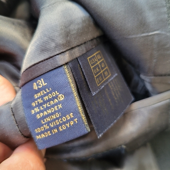 346 Brooks Brothers Stretch Wool Blazer Grey/Black in Size 43L - Picture 7 of 15